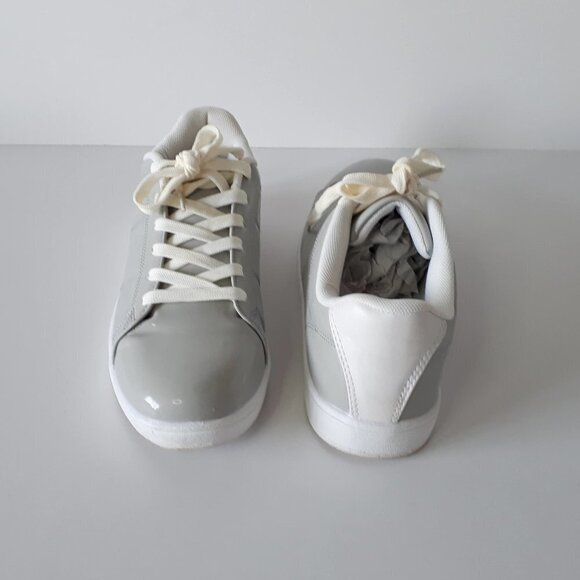 EUC Forever 21 Lina patent silver grey sneakers, 10 - Picture 6 of 10